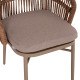 Πολυθρονα αλουμινιου orin hm6265.03 καπουτσινο- p.e.rattan σε φυσικο 58x61x75υεκ. **