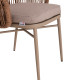 Πολυθρονα αλουμινιου orin hm6265.03 καπουτσινο- p.e.rattan σε φυσικο 58x61x75υεκ. **