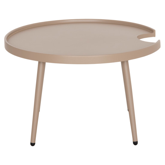 Τραπεζι μεσησ στρογγυλο εξ.χωρου teroc hm6434.03 αλουμινιο καπουτσινο φ70x44υεκ **