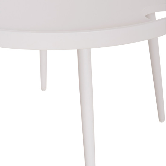 Τραπεζι μεσησ στρογγυλο εξ.χωρου teroc hm6434.02 αλουμινιο λευκο φ70x44υεκ ** Τραπεζι μεσησ στρογγυλο εξ.χωρου teroc hm6434.02 αλουμινιο λευκο φ70x44υεκ **