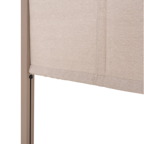 Διπλη ξαπλωστρα αλουμινιου παραλιασ με σκιαστρο gallant hm6097.04 καπουτσινο 2x2x2μ **