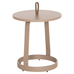 Τραπεζι βοηθητικο εξ.χωρου mino hm6432.03 αλουμινιο & σχοινι καπουτσινο φ47x53υεκ **