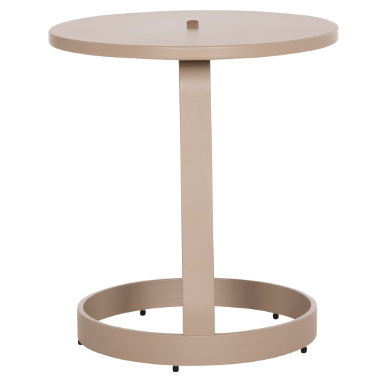 Τραπεζι βοηθητικο εξ.χωρου mino hm6432.03 αλουμινιο & σχοινι καπουτσινο φ47x53υεκ **