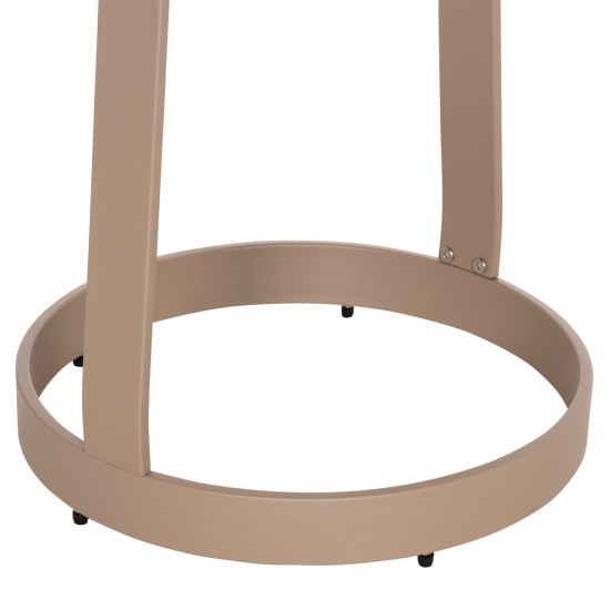 Τραπεζι βοηθητικο εξ.χωρου mino hm6432.03 αλουμινιο & σχοινι καπουτσινο φ47x53υεκ **