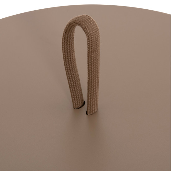 Τραπεζι βοηθητικο εξ.χωρου mino hm6432.03 αλουμινιο & σχοινι καπουτσινο φ47x53υεκ **