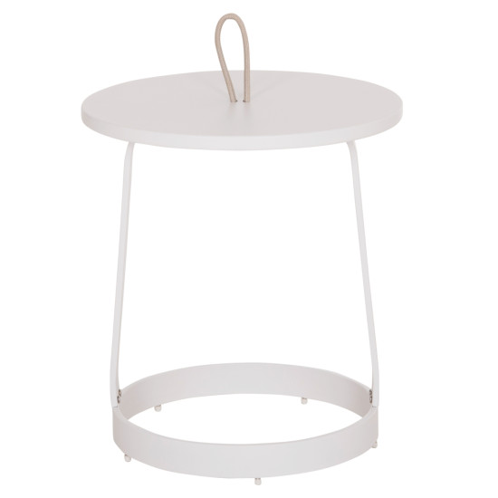 Τραπεζι βοηθητικο εξ.χωρου mino hm6432.02 αλουμινιο λευκο & σχοινι μπεζ φ47x53υεκ ** Τραπεζι βοηθητικο εξ.χωρου mino hm6432.02 αλουμινιο λευκο & σχοινι μπεζ φ47x53υεκ **