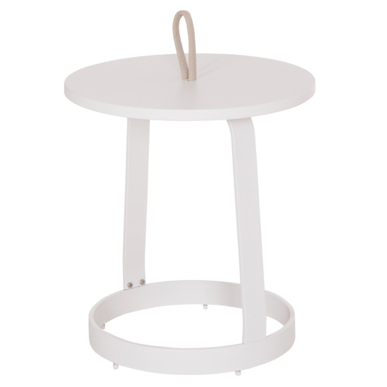 Τραπεζι βοηθητικο εξ.χωρου mino hm6432.02 αλουμινιο λευκο & σχοινι μπεζ φ47x53υεκ ** Τραπεζι βοηθητικο εξ.χωρου mino hm6432.02 αλουμινιο λευκο & σχοινι μπεζ φ47x53υεκ **