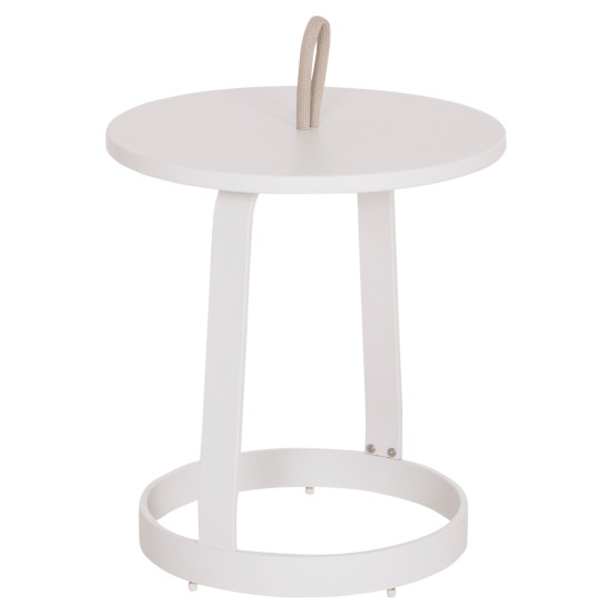 Τραπεζι βοηθητικο εξ.χωρου mino hm6432.02 αλουμινιο λευκο & σχοινι μπεζ φ47x53υεκ ** Τραπεζι βοηθητικο εξ.χωρου mino hm6432.02 αλουμινιο λευκο & σχοινι μπεζ φ47x53υεκ **