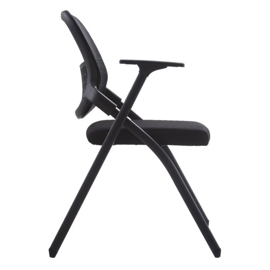 ΚΑΡΕΚΛΑ ΣΥΝΕΔΡΙΟΥ ΠΤΥΣΣΟΜΕΝΗ ΜΕ ΑΝΑΛΟΓΙΟ DENO HM1209.01 MESH ΥΦΑΣΜΑ ΜΑΥΡΟ 65x63x82Υεκ. - 2τεμ **