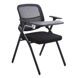 ΚΑΡΕΚΛΑ ΣΥΝΕΔΡΙΟΥ ΠΤΥΣΣΟΜΕΝΗ ΜΕ ΑΝΑΛΟΓΙΟ DENO HM1209.01 MESH ΥΦΑΣΜΑ ΜΑΥΡΟ 65x63x82Υεκ. - 2τεμ **