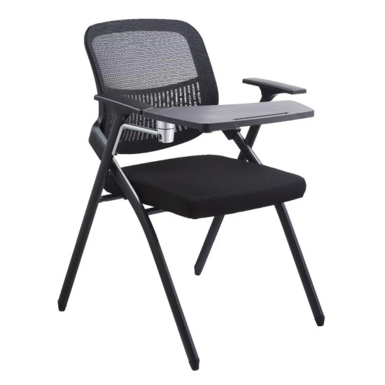 ΚΑΡΕΚΛΑ ΣΥΝΕΔΡΙΟΥ ΠΤΥΣΣΟΜΕΝΗ ΜΕ ΑΝΑΛΟΓΙΟ DENO HM1209.01 MESH ΥΦΑΣΜΑ ΜΑΥΡΟ 65x63x82Υεκ. - 2τεμ **