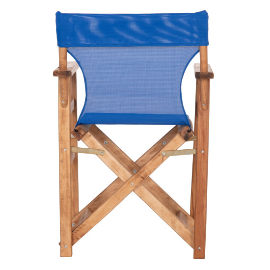 Πολυθρονα σκηνοθετη με πανι textilene μπλε λημνοσ hm10543.01 ξυλο οξιασ 57x54x88,5υεκ **