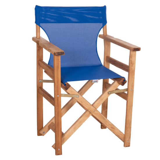 Πολυθρονα σκηνοθετη με πανι textilene μπλε λημνοσ hm10543.01 ξυλο οξιασ 57x54x88,5υεκ **