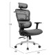 Καρεκλα γραφειου moden hm1215.01 μαυρo mesh--βαση χρωμιου 68x69x126υεκ **