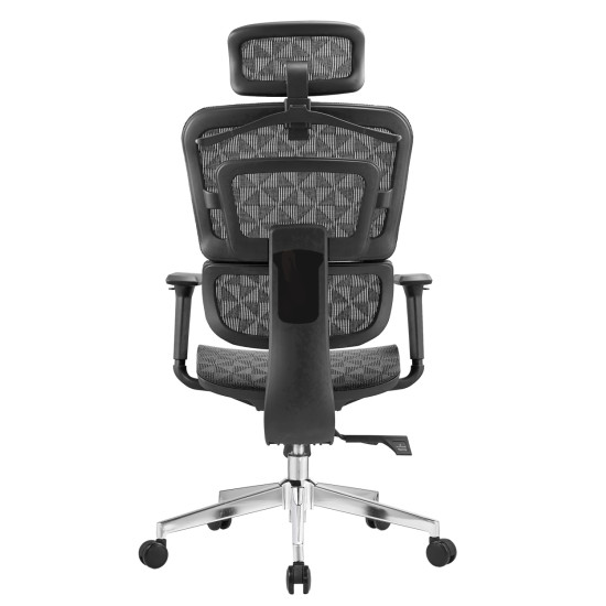 Καρεκλα γραφειου moden hm1215.01 μαυρo mesh--βαση χρωμιου 68x69x126υεκ **