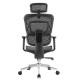 Καρεκλα γραφειου moden hm1215.01 μαυρo mesh--βαση χρωμιου 68x69x126υεκ **