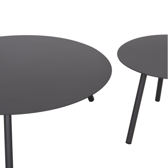 Σετ σαλονι 5τμχ stern hm6555.01 γκρι αλουμινιο & olefin--twist wicker σε φυσικο **