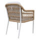 ΠΟΛΥΘΡΟΝΑ BOXER HM6556.02 ΑΛΟΥΜΙΝΙΟ & OLEFIN ΜΠΕΖ-TWIST WICKER 58x60x80Yεκ - 2τεμ **