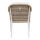 ΠΟΛΥΘΡΟΝΑ BOXER HM6556.02 ΑΛΟΥΜΙΝΙΟ & OLEFIN ΜΠΕΖ-TWIST WICKER 58x60x80Yεκ - 2τεμ **