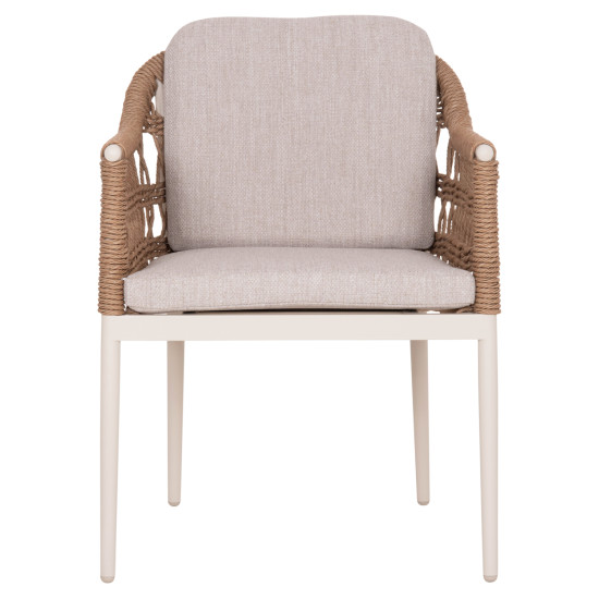 ΠΟΛΥΘΡΟΝΑ BOXER HM6556.02 ΑΛΟΥΜΙΝΙΟ & OLEFIN ΜΠΕΖ-TWIST WICKER 58x60x80Yεκ - 2τεμ **