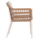 ΠΟΛΥΘΡΟΝΑ BOXER HM6556.02 ΑΛΟΥΜΙΝΙΟ & OLEFIN ΜΠΕΖ-TWIST WICKER 58x60x80Yεκ - 2τεμ **