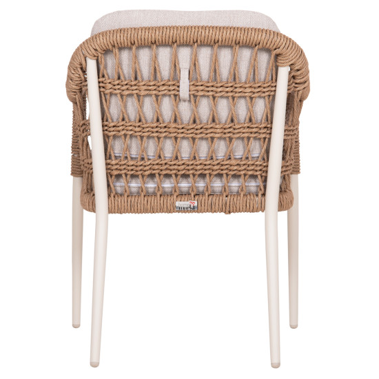 ΠΟΛΥΘΡΟΝΑ BOXER HM6556.02 ΑΛΟΥΜΙΝΙΟ & OLEFIN ΜΠΕΖ-TWIST WICKER 58x60x80Yεκ - 2τεμ **