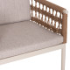 ΠΟΛΥΘΡΟΝΑ BOXER HM6556.02 ΑΛΟΥΜΙΝΙΟ & OLEFIN ΜΠΕΖ-TWIST WICKER 58x60x80Yεκ - 2τεμ **