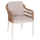 ΠΟΛΥΘΡΟΝΑ BOXER HM6556.02 ΑΛΟΥΜΙΝΙΟ & OLEFIN ΜΠΕΖ-TWIST WICKER 58x60x80Yεκ - 2τεμ **