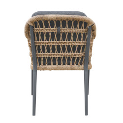 ΠΟΛΥΘΡΟΝΑ BOXER HM6556.01 ΑΛΟΥΜΙΝΙΟ & OLEFIN ΓΚΡΙ-TWIST WICKER 58x60x80Yεκ - 2τεμ **