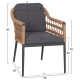 ΠΟΛΥΘΡΟΝΑ BOXER HM6556.01 ΑΛΟΥΜΙΝΙΟ & OLEFIN ΓΚΡΙ-TWIST WICKER 58x60x80Yεκ - 2τεμ **