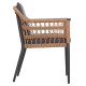 ΠΟΛΥΘΡΟΝΑ BOXER HM6556.01 ΑΛΟΥΜΙΝΙΟ & OLEFIN ΓΚΡΙ-TWIST WICKER 58x60x80Yεκ - 2τεμ **