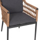 ΠΟΛΥΘΡΟΝΑ BOXER HM6556.01 ΑΛΟΥΜΙΝΙΟ & OLEFIN ΓΚΡΙ-TWIST WICKER 58x60x80Yεκ - 2τεμ **