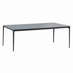 Τραπεζι τραπεζαριασ stad hm6557.01 γκρι αλουμινιο & sintered stone top 180x90x74υεκ **