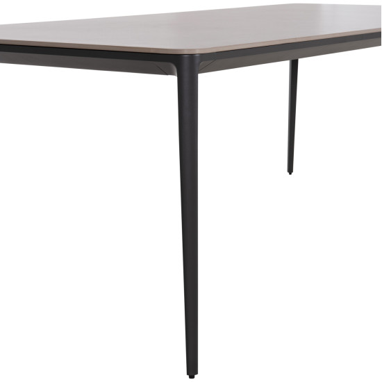 Τραπεζι τραπεζαριασ stad hm6557.01 γκρι αλουμινιο & sintered stone top 180x90x74υεκ **