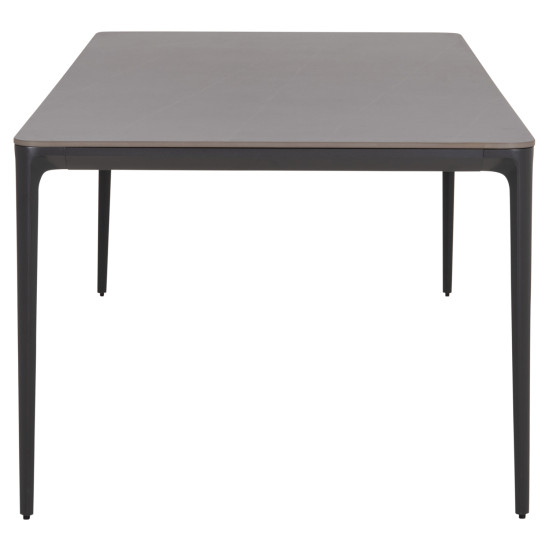 Τραπεζι τραπεζαριασ stad hm6558.01 γκρι αλουμινιο & sintered stone top 220x100x74υεκ **