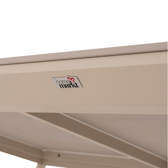 Τραπεζι τραπεζαριασ stad hm6558.02 μπεζ αλουμινιο--λευκο sintered stone 220x100x74υεκ **