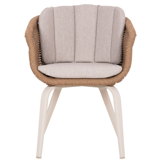 ΠΟΛΥΘΡΟΝΑ VICTUS HM6559.02 ΑΛΟΥΜΙΝΙΟ & OLEFIN ΜΠΕΖ-TWIST WICKER 60x62x76Yεκ - 2τεμ **