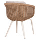 ΠΟΛΥΘΡΟΝΑ VICTUS HM6559.02 ΑΛΟΥΜΙΝΙΟ & OLEFIN ΜΠΕΖ-TWIST WICKER 60x62x76Yεκ - 2τεμ **
