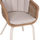 ΠΟΛΥΘΡΟΝΑ VICTUS HM6559.02 ΑΛΟΥΜΙΝΙΟ & OLEFIN ΜΠΕΖ-TWIST WICKER 60x62x76Yεκ - 2τεμ **