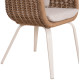 ΠΟΛΥΘΡΟΝΑ VICTUS HM6559.02 ΑΛΟΥΜΙΝΙΟ & OLEFIN ΜΠΕΖ-TWIST WICKER 60x62x76Yεκ - 2τεμ **