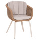 ΠΟΛΥΘΡΟΝΑ VICTUS HM6559.02 ΑΛΟΥΜΙΝΙΟ & OLEFIN ΜΠΕΖ-TWIST WICKER 60x62x76Yεκ - 2τεμ **