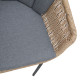 ΠΟΛΥΘΡΟΝΑ VICTUS HM6559.01 ΑΛΟΥΜΙΝΙΟ & OLEFIN ΓΚΡΙ-TWIST WICKER 60x62x76Yεκ - 2τεμ **
