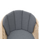 ΠΟΛΥΘΡΟΝΑ VICTUS HM6559.01 ΑΛΟΥΜΙΝΙΟ & OLEFIN ΓΚΡΙ-TWIST WICKER 60x62x76Yεκ - 2τεμ **