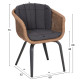 ΠΟΛΥΘΡΟΝΑ VICTUS HM6559.01 ΑΛΟΥΜΙΝΙΟ & OLEFIN ΓΚΡΙ-TWIST WICKER 60x62x76Yεκ - 2τεμ **