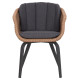 ΠΟΛΥΘΡΟΝΑ VICTUS HM6559.01 ΑΛΟΥΜΙΝΙΟ & OLEFIN ΓΚΡΙ-TWIST WICKER 60x62x76Yεκ - 2τεμ **
