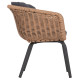 ΠΟΛΥΘΡΟΝΑ VICTUS HM6559.01 ΑΛΟΥΜΙΝΙΟ & OLEFIN ΓΚΡΙ-TWIST WICKER 60x62x76Yεκ - 2τεμ **