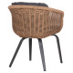 ΠΟΛΥΘΡΟΝΑ VICTUS HM6559.01 ΑΛΟΥΜΙΝΙΟ & OLEFIN ΓΚΡΙ-TWIST WICKER 60x62x76Yεκ - 2τεμ **