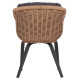 ΠΟΛΥΘΡΟΝΑ VICTUS HM6559.01 ΑΛΟΥΜΙΝΙΟ & OLEFIN ΓΚΡΙ-TWIST WICKER 60x62x76Yεκ - 2τεμ **