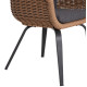 ΠΟΛΥΘΡΟΝΑ VICTUS HM6559.01 ΑΛΟΥΜΙΝΙΟ & OLEFIN ΓΚΡΙ-TWIST WICKER 60x62x76Yεκ - 2τεμ **