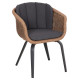 ΠΟΛΥΘΡΟΝΑ VICTUS HM6559.01 ΑΛΟΥΜΙΝΙΟ & OLEFIN ΓΚΡΙ-TWIST WICKER 60x62x76Yεκ - 2τεμ **